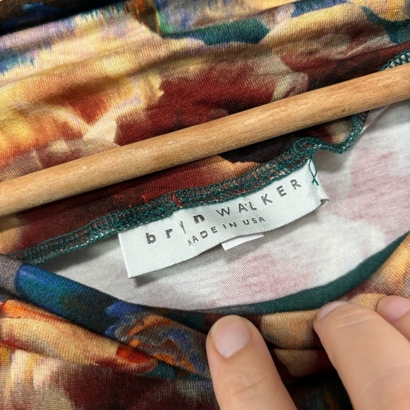 Bryn Walker Gabo Green Floral Scoop Neckline Tunic NWOT - Picture 7 of 9